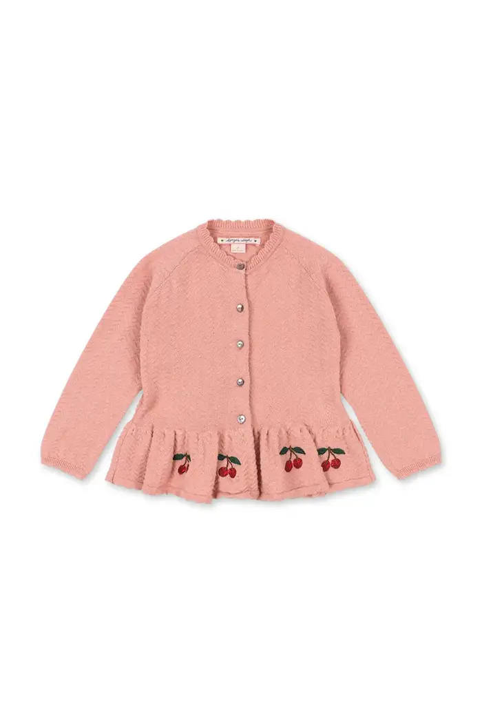 Konges Sløjd cardigan di cotone bambino/a CYPRES CARDIGAN GOTS Rosa