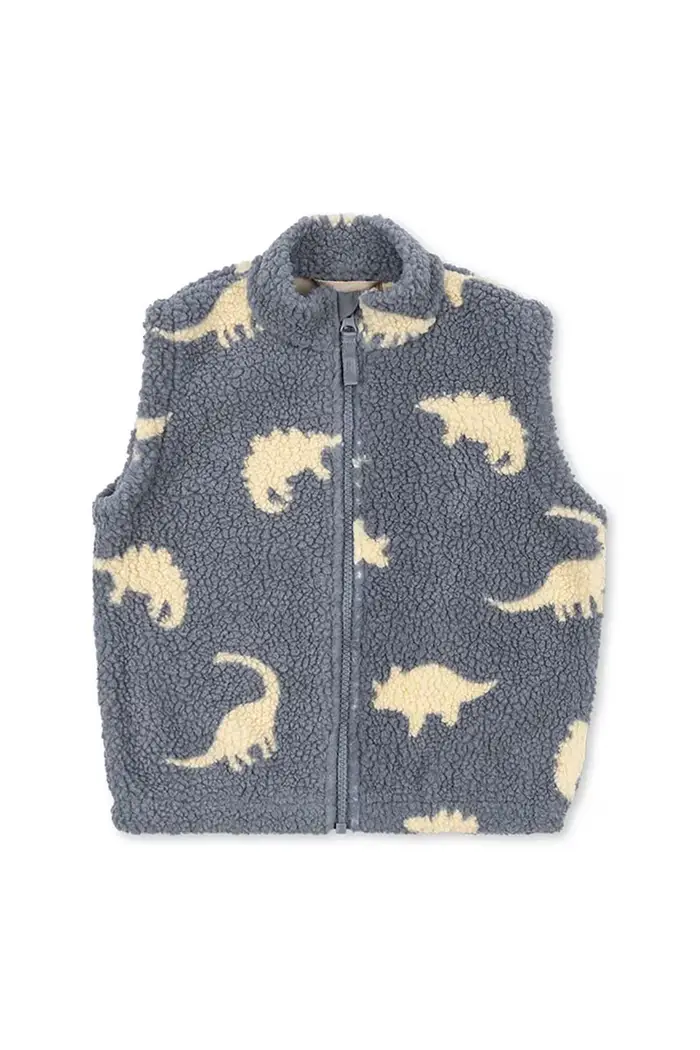 Konges Sløjd gilet da bambino JODY TEDDY VEST GRS Blu
