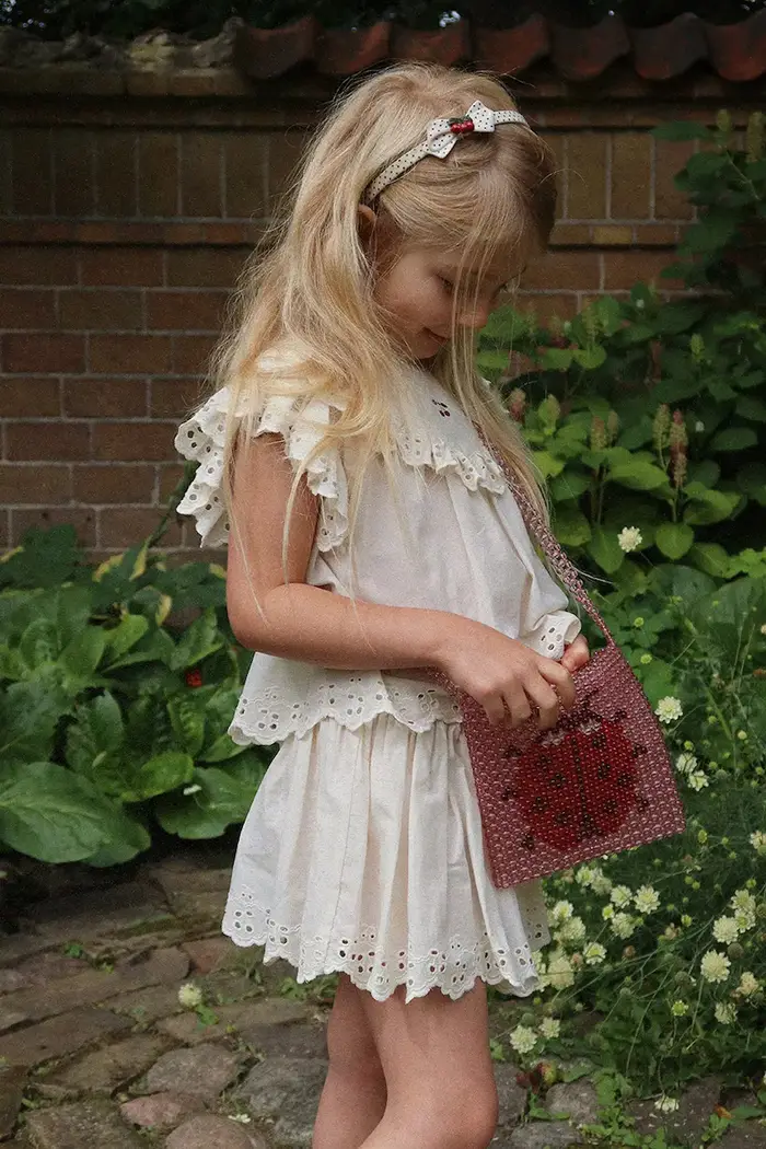Konges Sløjd gonna in cotone POSEY SKIRT Beige