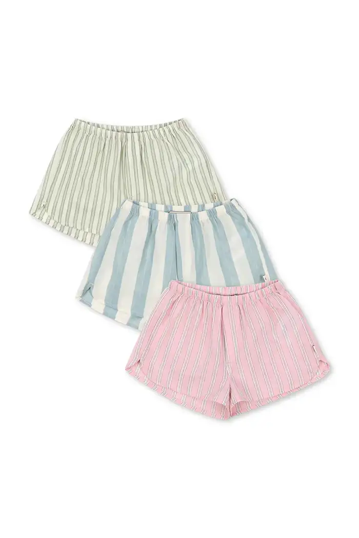 Konges Sløjd pantaloncini per bambini in cotone 3 PACK ASLI SHORTS GOTS Multicolore