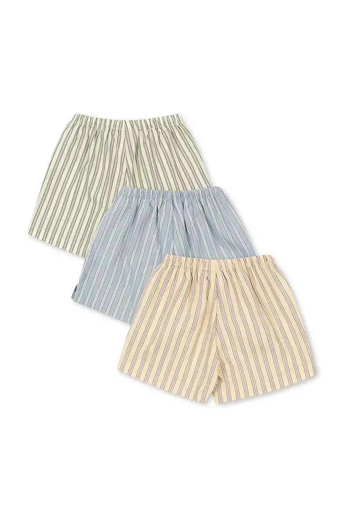 Konges Sløjd pantaloncini per bambini in cotone 3 PACK AZUR SHORTS GOTS Multicolore