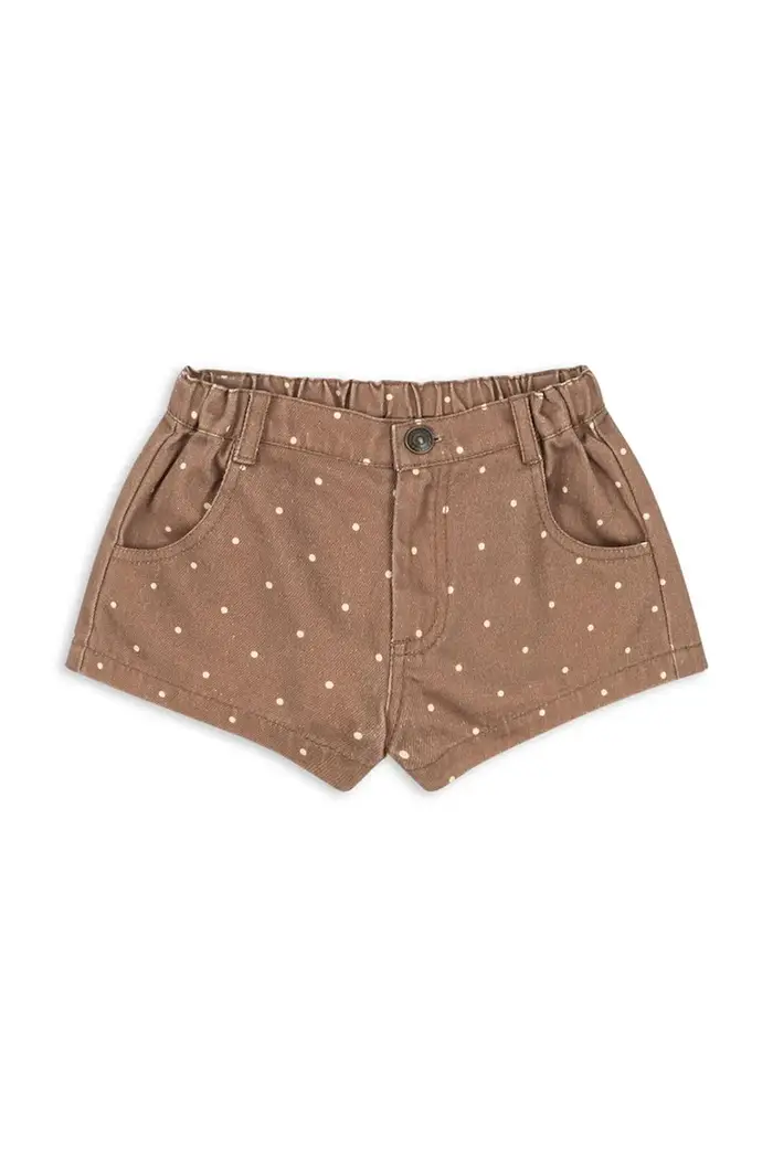 Konges Sløjd pantaloncini per bambini in cotone MAGOT SHORTS GOTS Marrone