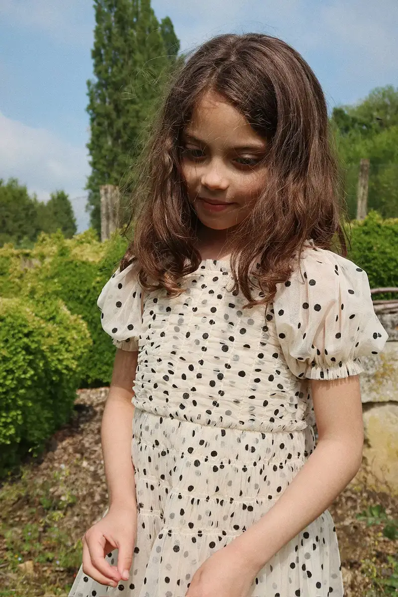 Konges Sløjd vestito bambina CHARLENE DRESS colore beige KS102726