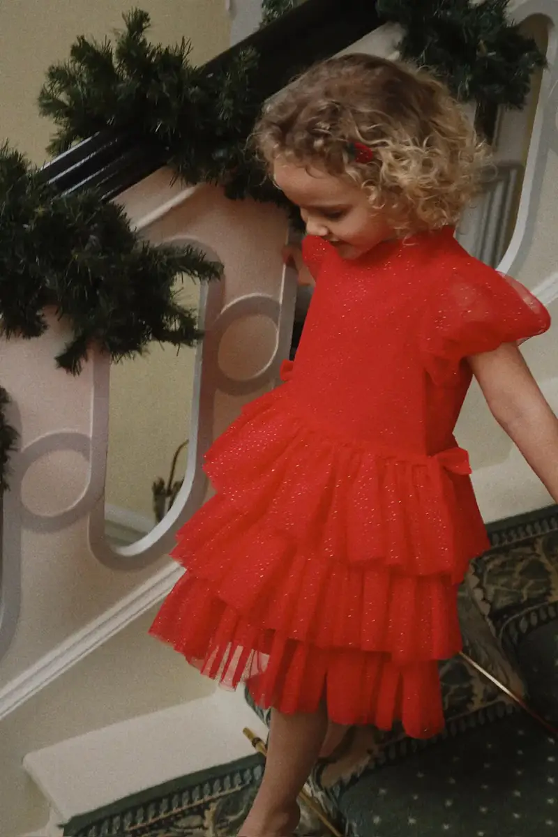 Konges Sløjd vestito bambina FAY DRESS GRS Rosso