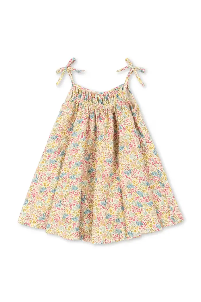 Konges Sløjd vestito d estate con cotone VIVIAN STRAP DRESS GOTS Beige