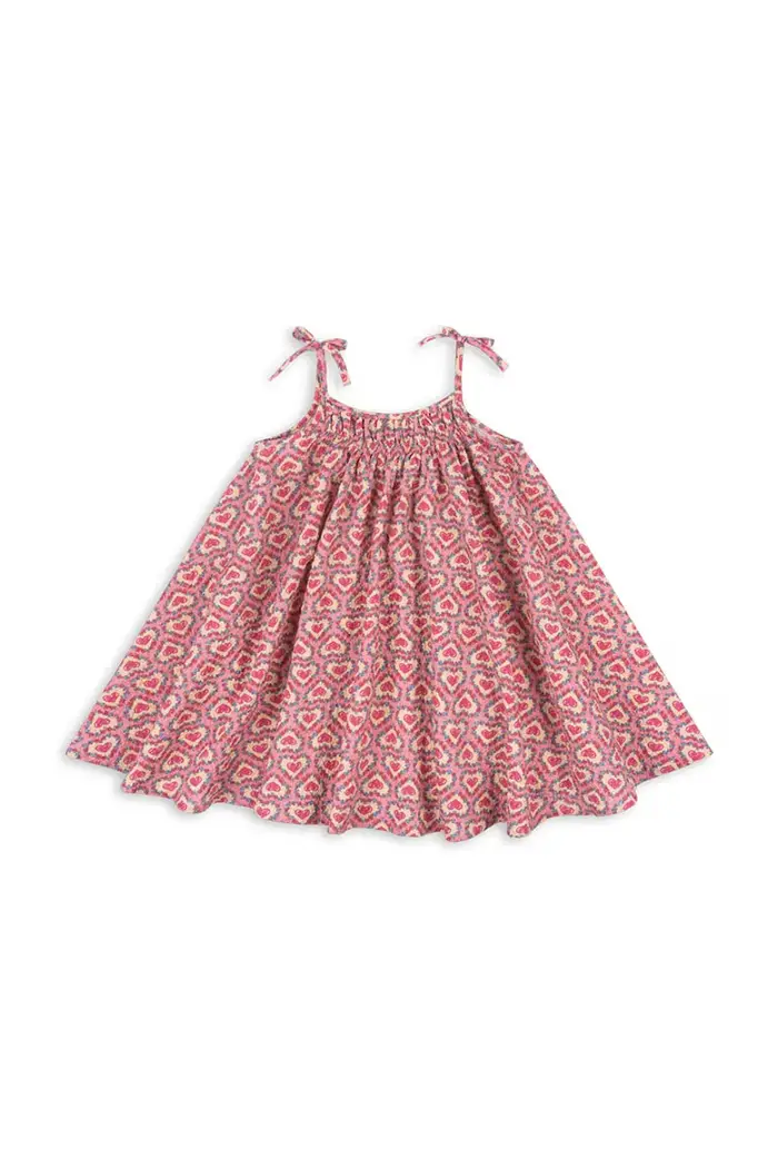 Konges Sløjd vestito d estate con cotone VIVIAN STRAP DRESS GOTS Rosa
