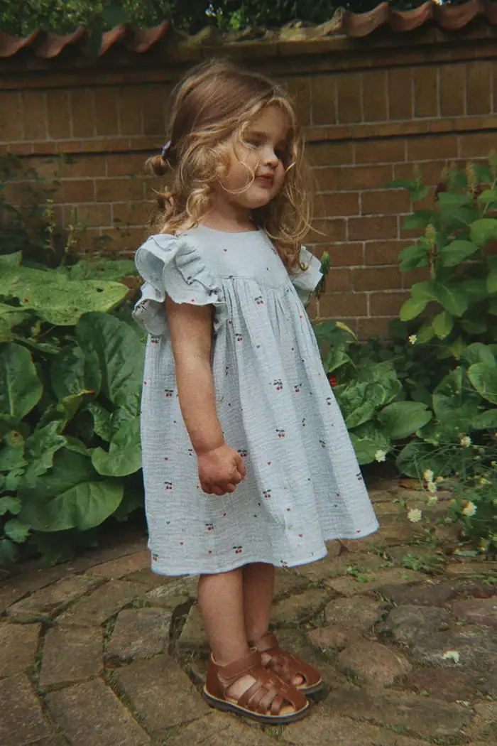 Konges Sløjd vestito in cotone COCO DRESS GOTS Blu