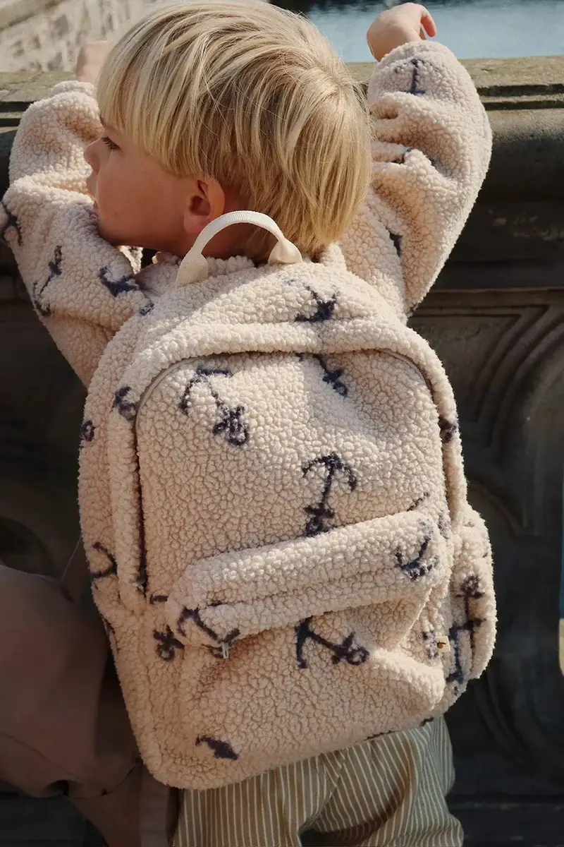 Konges Sløjd zaino bambino/a JODY TEDDY BACKPACK GRS colore beige KS103478