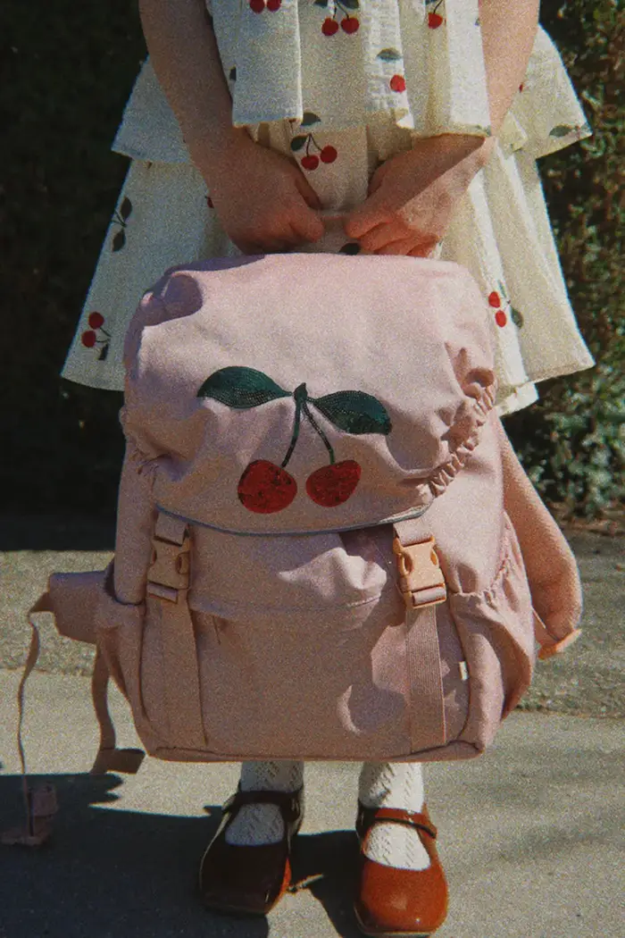 Konges Sløjd zaino scolastico per bambini CLOVER SCHOOLBAG Rosa