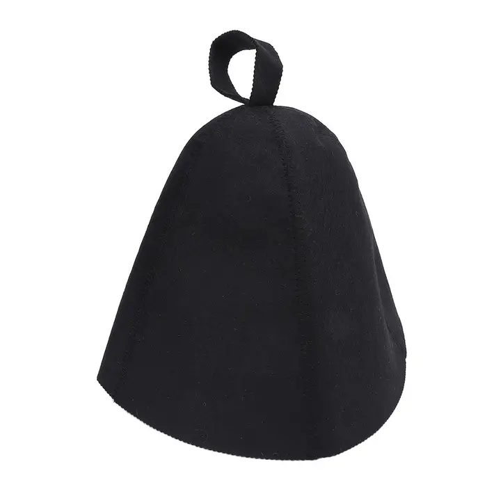 2 Pezzi Cappello da Sauna Uomo Spesso Assorbente Termoisolante Traspirante Cappello da Sauna Accessori per Bagno a Vapore nero