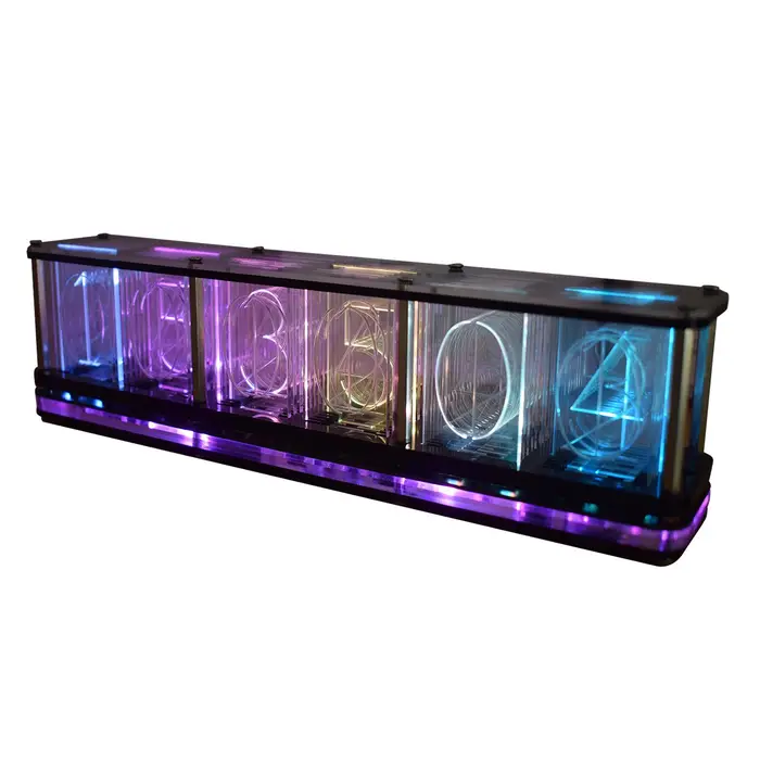 Koogeelife DS3231 Kit sveglia digitale a LED Display a 6 cifre con caratteri grandi Orologio elettronico Spettro musicale in blocco