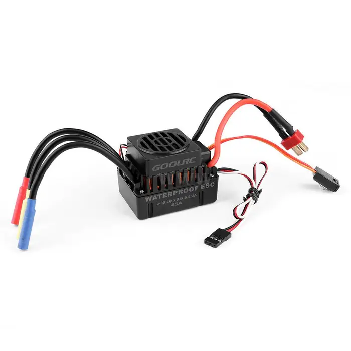Koogeelife GoolRC Regolatore di velocità elettrico Brushless ESC impermeabile 45A con 5,5 V/3 A BEC per auto RC 1