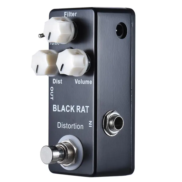 Koogeelife Mini Pedale Effetto Distorsione per Chitarra True Bypass Corpo in Lega di Zinco-Alluminio