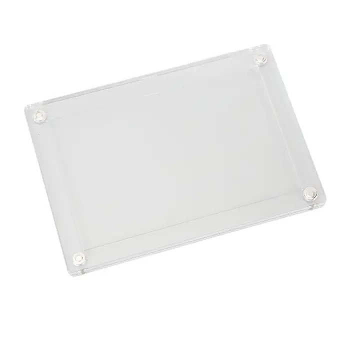 Portafoto da Frigorifero Acrilico Magnetico Bifacciale Trasparente Cornice Espositiva per Foto da Frigo