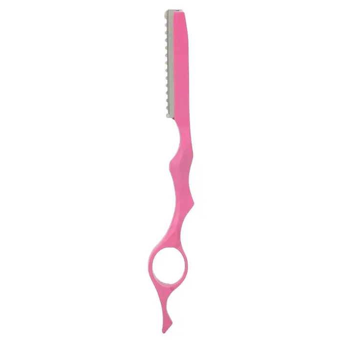 Rasoio Sfoltente Professionale per Capelli Styling Hair Trimming Razor Knife Hair Texturizing Cutting rosa