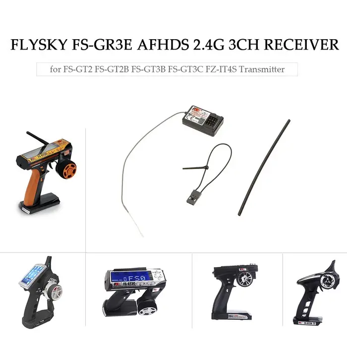Koogeelife Ricevitore Flysky FS-GR3E AFHDS 2 4G 3CH 1/2 pezzi per trasmettitore GT3B GT2 GT3C 2pcs
