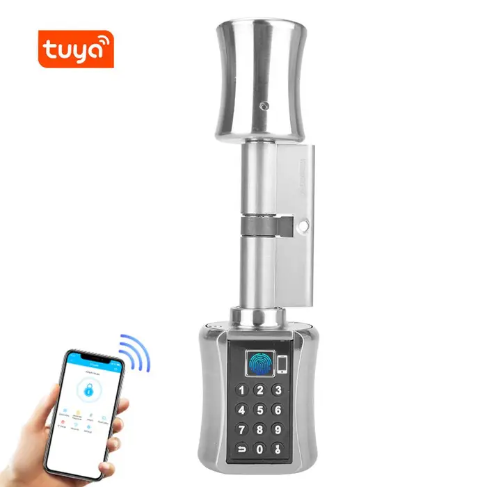 Koogeelife Serratura a cilindro intelligente con serratura elettronica per impronte digitali senza chiave Tuya APP BT Wifi password
