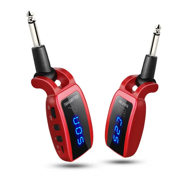 Koogeelife Sistema per chitarra wireless Set di ricevitori per trasmettitori per chitarra ricaricabili Pick up per basso per chitarra