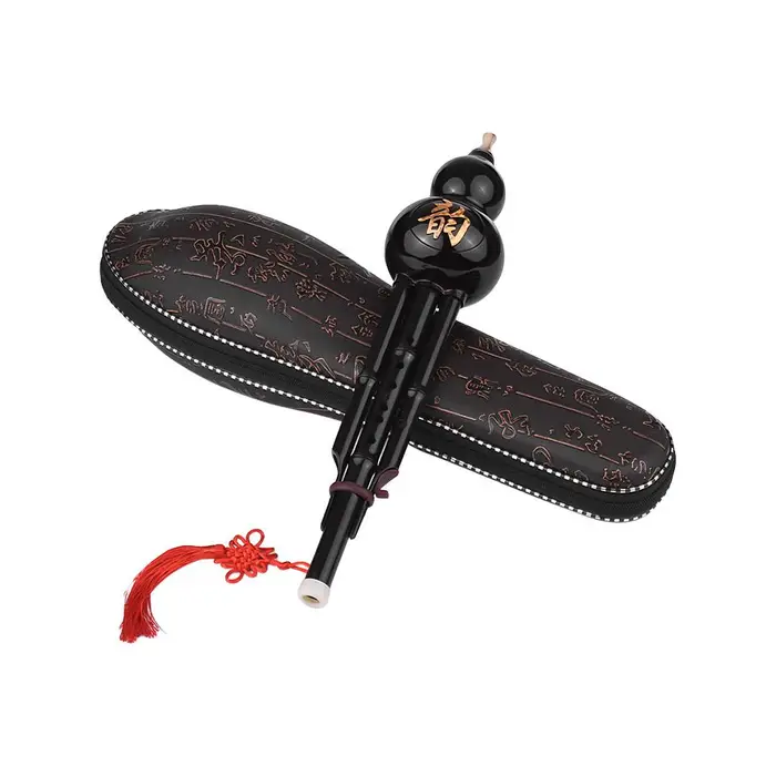 Koogeelife Strumento tradizionale cinese Hulusi Cucurbit Flauto Bottiglia Zucca Seta C-Key Materiale in resina con