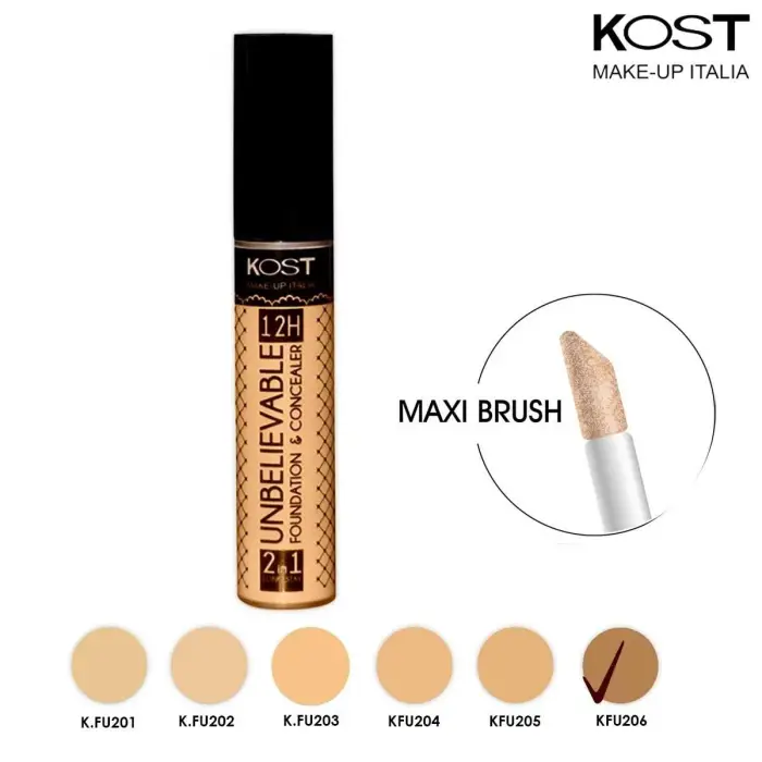 Kost make up Fondotinta unbelievable 12h kost 206