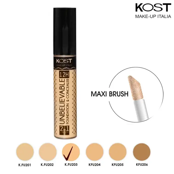 Kost make up Fondotinta unbelievable 12h kost 203