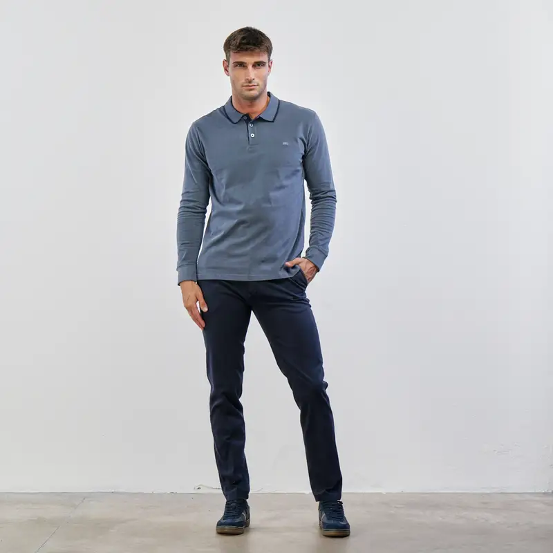 KOXO Pantaloni blu in cotone con tasche