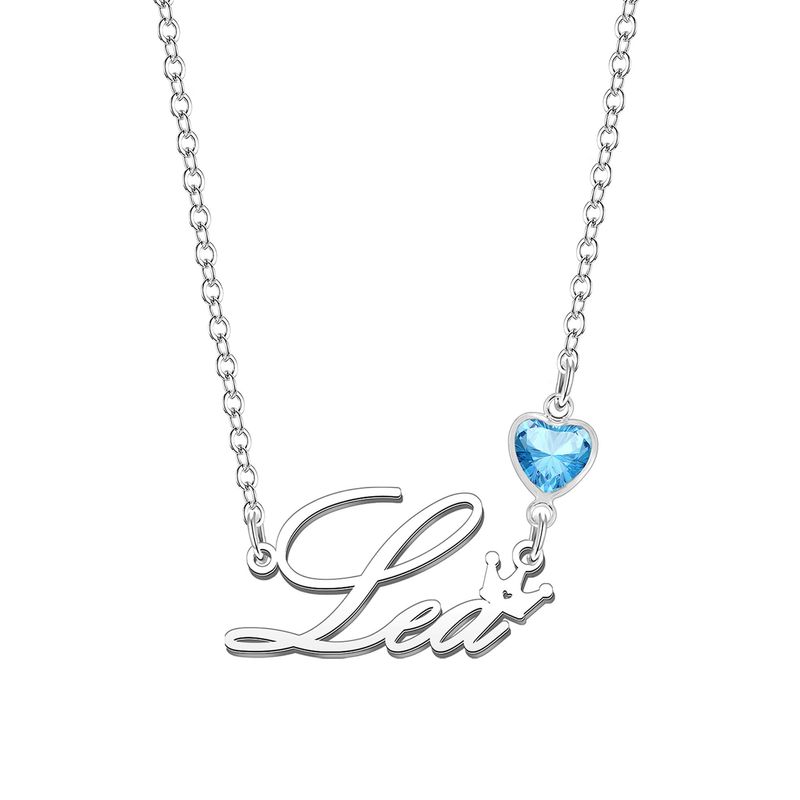 Kraven Collana Donna Pietra Nascita Blu Personalizzata