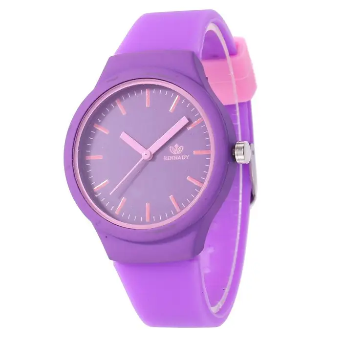 kuanhong Orologio unisex alla moda, nuovo per le donne, alla moda, in silicone, con cinturino in gelatina, colore caramella, da polso, da