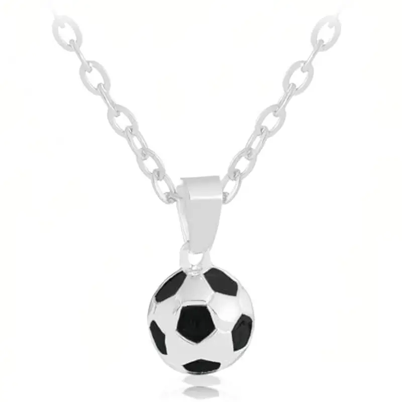 KUMSODE Collana Di Calcio Per Bambini Regalo Bambino 7~12 Anni Maschio, Collana Ragazzo Acciaio, Regali Ragazzo, Ciondolo Calcio Bambino