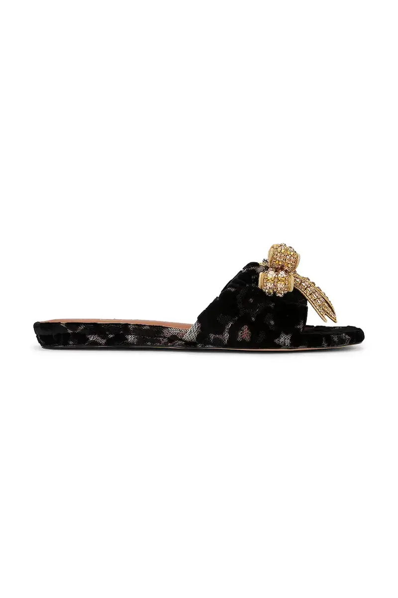 Kurt Geiger London ciabatte slide Kensington Bow Flat Sdl donna colore nero 655735689