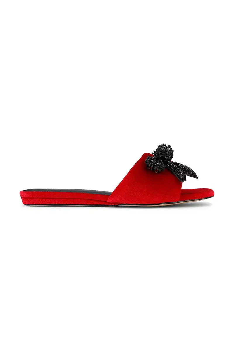 Kurt Geiger London ciabatte slide Kensington Bow Flat Sdl Rosso