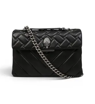 per donna 1470405109 Borsa Kensington in pelle nera (OSFA), Nero, Casual Argento