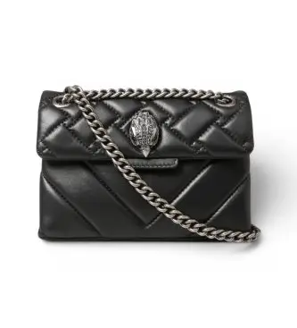 per donna 1470800109 Mini borsa Kensington in pelle nera (OSFA), Nero, Casual Argento