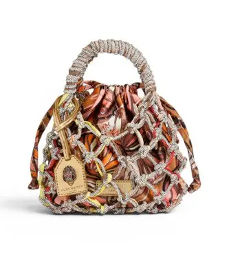 per donna 2038239689 Borsa in macramè multicolore (OSFA), Casual, Tessuto Rosso