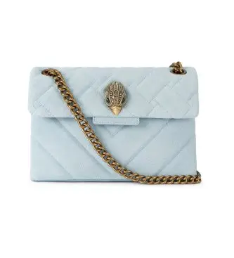 per donna 5017382219 Mini borsa a tracolla Kensington in camoscio turchese (OSFA), Blu, Casual