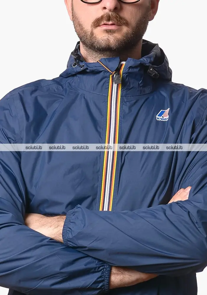 Kway Giubbotto uomo blu insignia ultraleggero Le Vrai 4 0 Claude