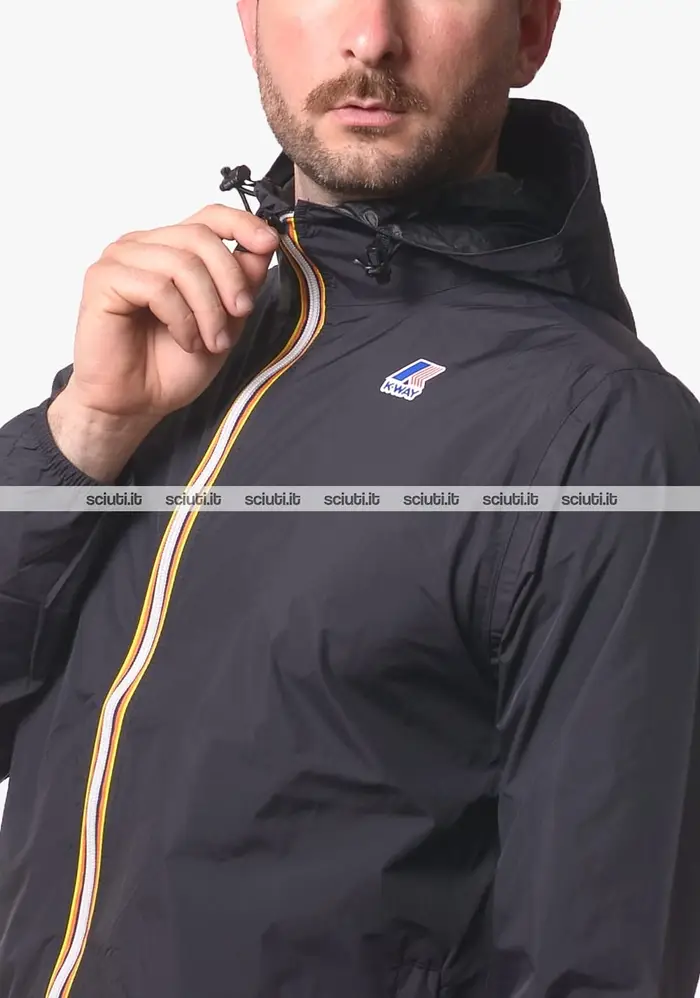 Kway Giubbotto uomo nero ultraleggero Le Vrai 4 0 Claude