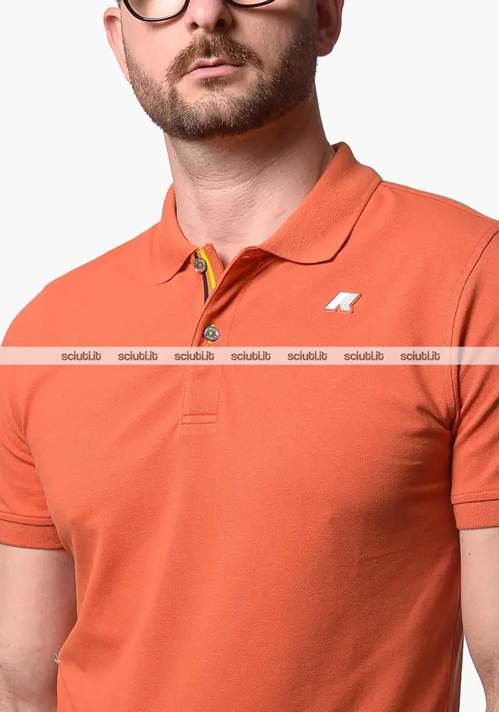 Kway Polo uomo arancione Vinnie pique