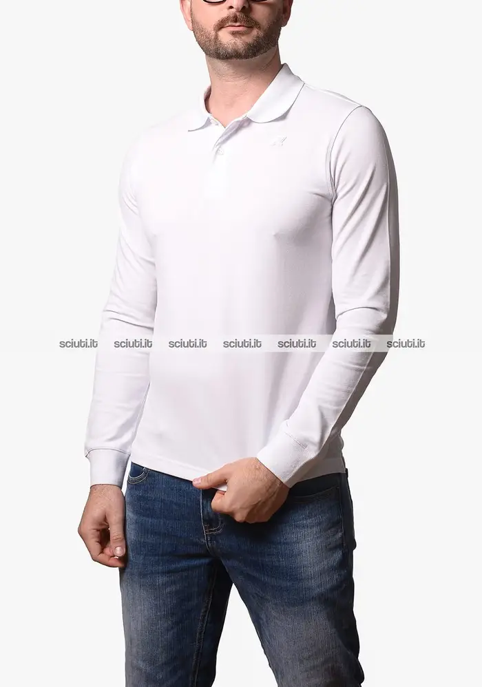 Kway Polo uomo bianca Monju pique