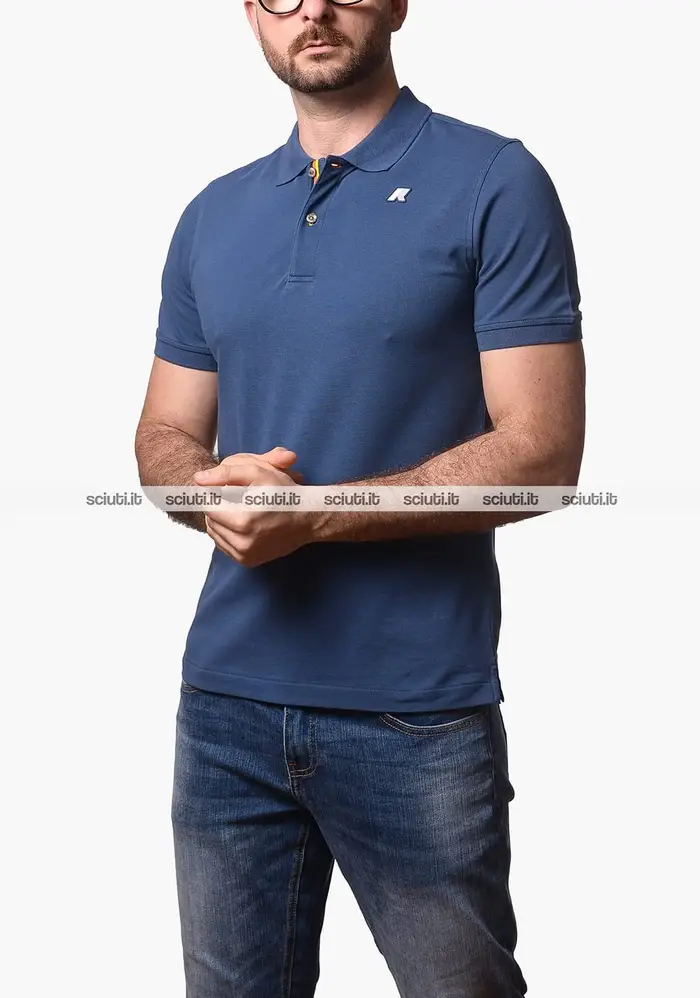 Kway Polo uomo blu insignia Vinnie pique