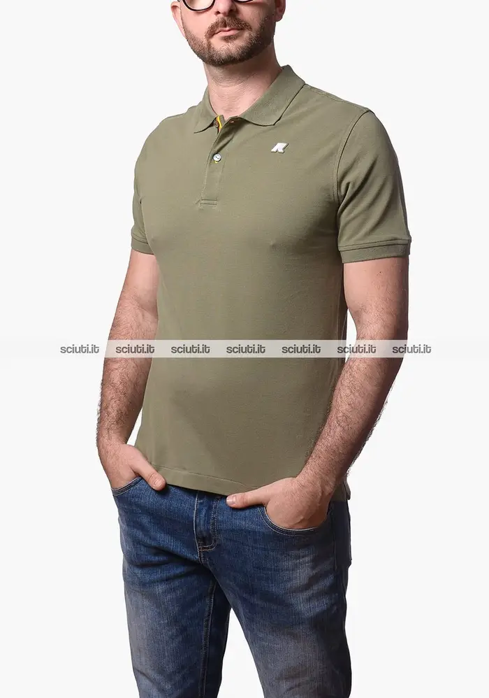 Kway Polo uomo verde muschio Vinnie pique