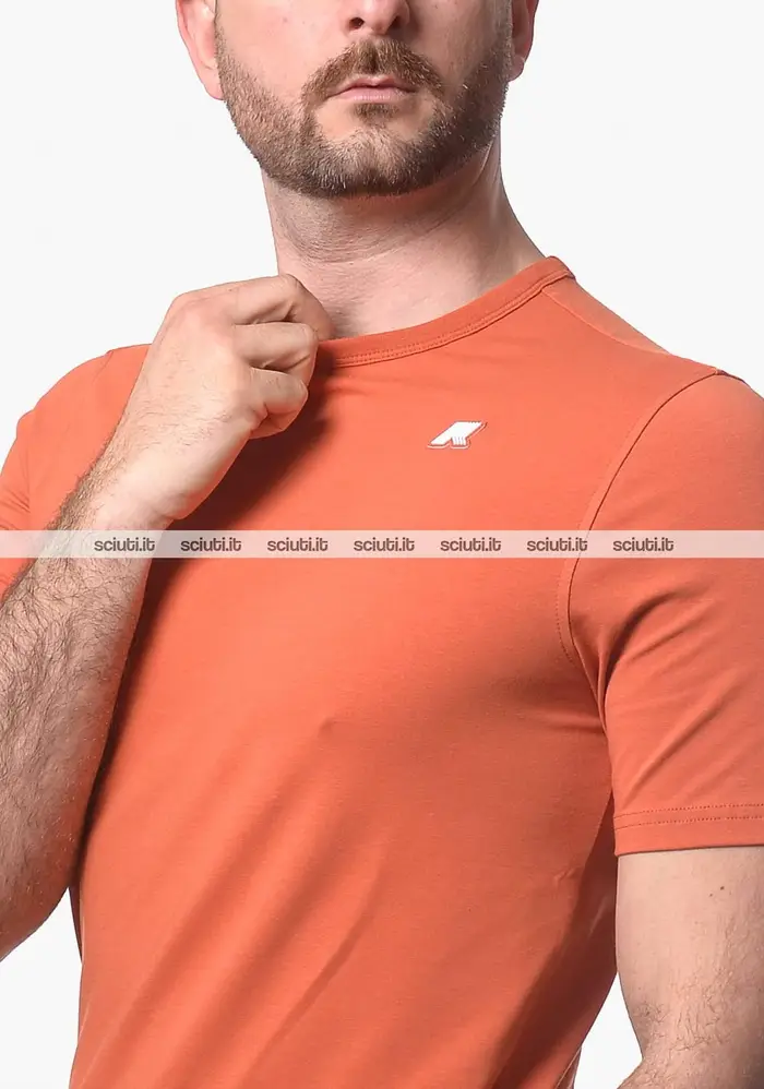 Kway Tshirt uomo arancione Adame light stretch jersey