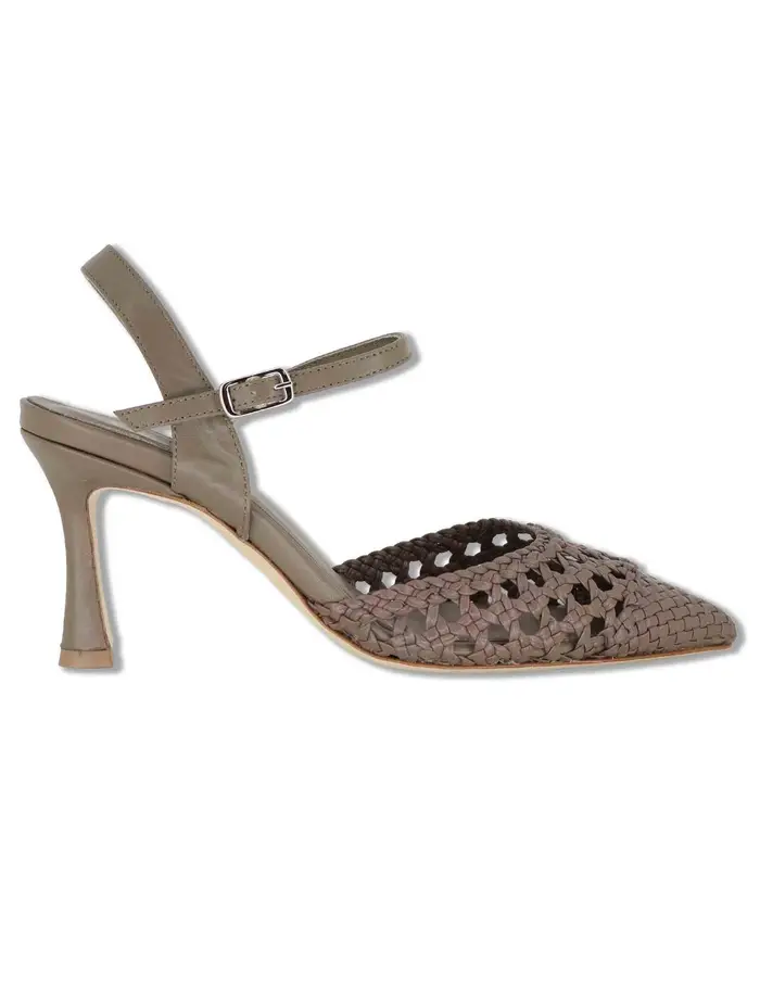 Sandali in pelle taupe con tacco alto Donna CH2659/RT 032