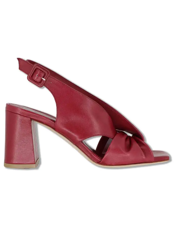Slingback in pelle rossa con punta quadra Donna DS2674/G 005