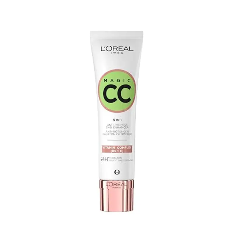 L'Oréal Paris Crema Anti-Rossori Color Verde, Con Vitamine B5 ed E, Pelle Idratata Fino a 24h e Uniformata, Risultato