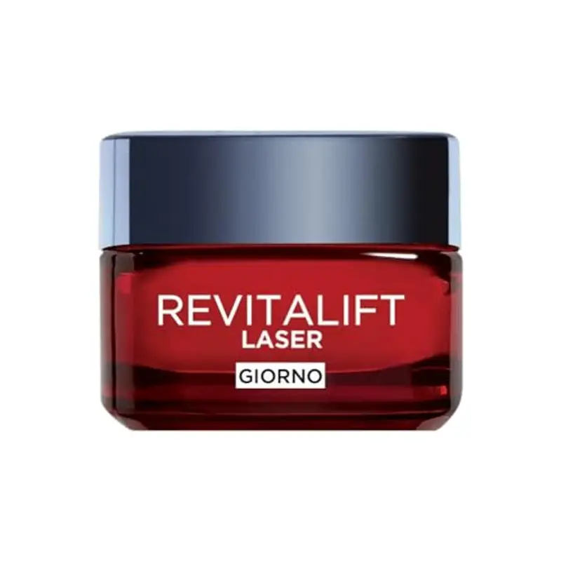 L'Oréal Paris Crema Viso Giorno Revitalift Laser, Azione Antirughe e Anti-Età, Per Pelle più Soda e Tonica, Con Acido