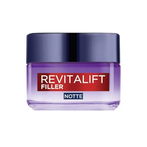 L'Oreal Paris L'Oréal Paris Crema Viso Notte Revitalift Filler, Per Tutti i Tipi di Pelle, Azione Anti-Rughe, Pelle Rimpolpata a