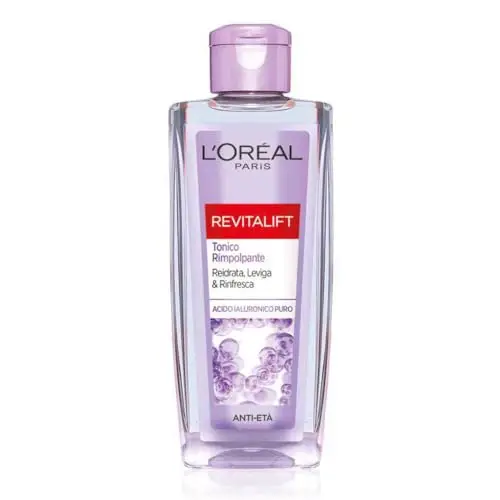 L'Oreal Paris L'Oréal Paris Tonico Rimpolpante Revitalift Filler, Azione Detergente Anti-Età con Acido Ialuronico Puro, 200 ml