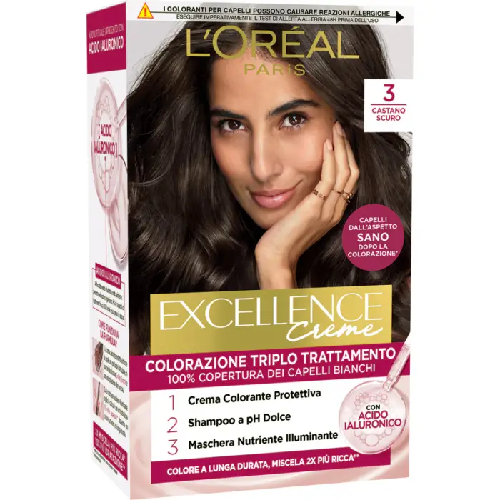 L Oréal Colorazione triplo trattamento - 3 Castano scuro