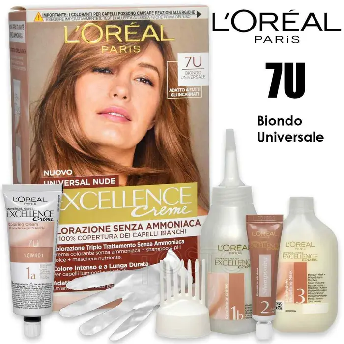 L oréal colorazione triplo trattamento excellence nude biondo